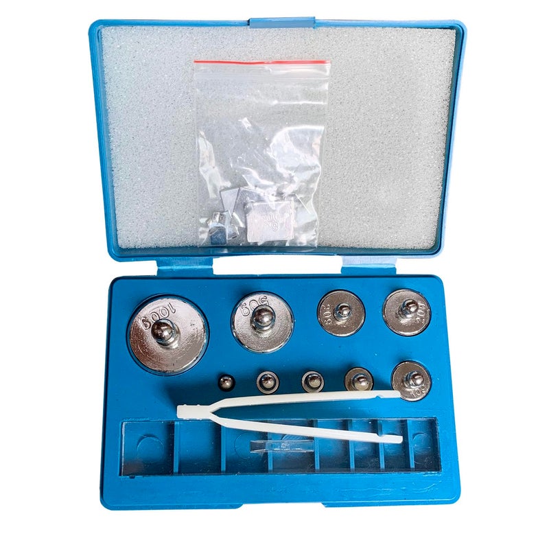 JENSWILL Calibration Weight 17PCs/Set,10mg to100g Totol:211g Weights Precision Balance Scale with Tweezers & Gloves for Digital Jewellery Scale Lab Educational Science - Image 3